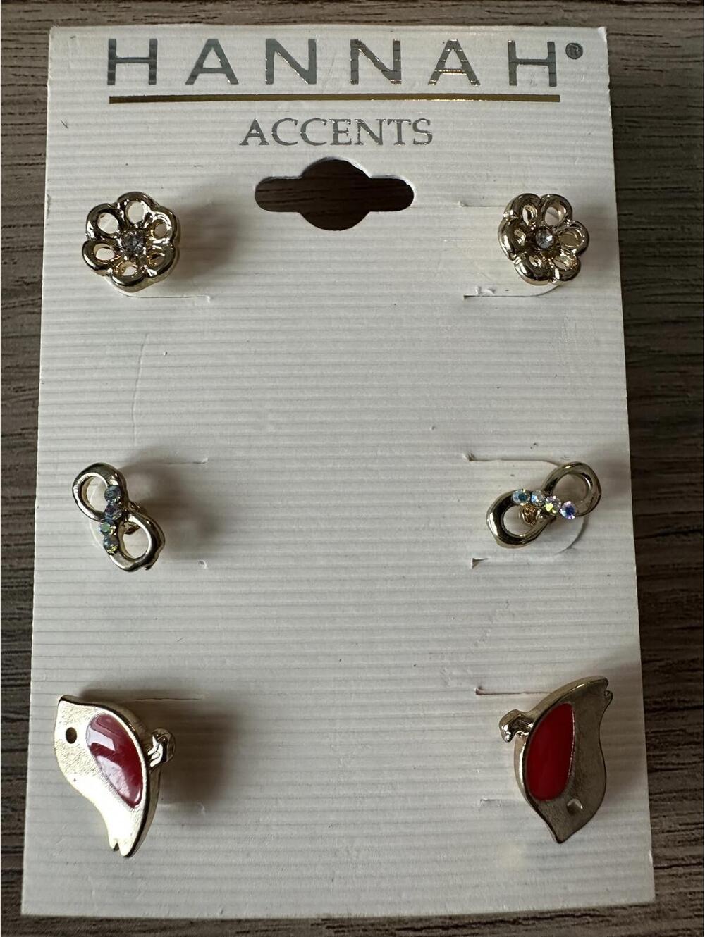 Hannah Accents 9 Pairs Assorted Fashion Earrings NWT